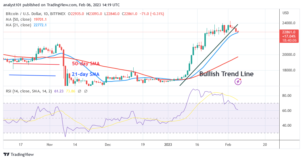Bitcoin Price Prediction for Today, February 5: BTC Price Is on the Verge of Falling More as It Holds Above $22.6K