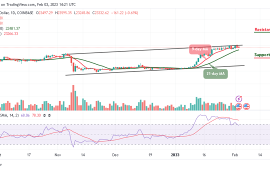 Bitcoin Price Prediction for Today, February 3: BTC/USD Likely to Slide Below $22,000 Support