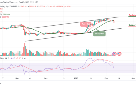 Bitcoin Price Prediction for Today, February 9: BTC/USD Plummets Below $22,000, Price Faces the South