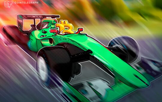 Bitcoin white paper makes its F1 racing debut on Kraken-sponsored car