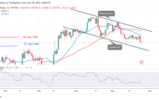 Bitcoin Price Prediction for Today May 25: BTC Drops to $25.8K after It Crosses the Narrow Range