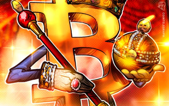 Bitcoin dominance hits 54% — highest in 2.5 years as BTC halving approaches