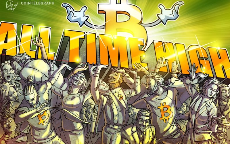 BTC Nears Record Highs as Total Market Cap Peaks at $4.21T
