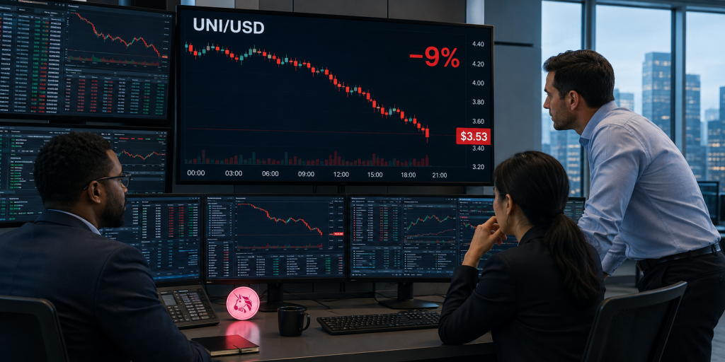 Uniswap slides 9% as weak retail demand threatens key support