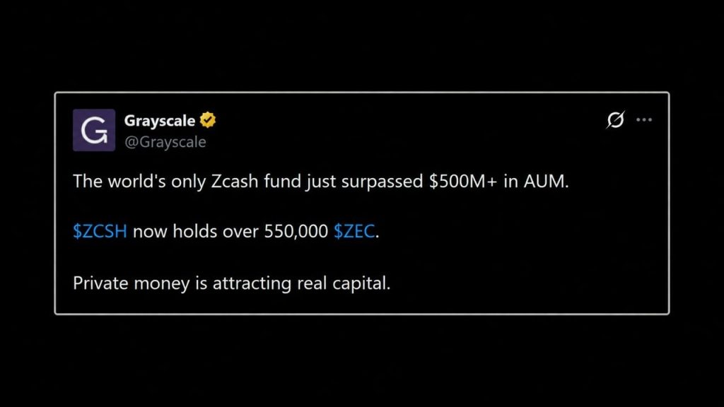 Grayscale's Zcash ETF Tops $500M, but $100M Came From a DCG Affiliate – Bitcoin News