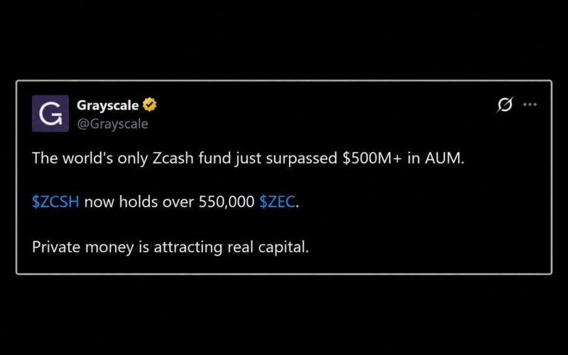 Grayscale's Zcash ETF Tops $500M, but $100M Came From a DCG Affiliate – Bitcoin News