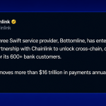 SWIFT Services Provider Taps Chainlink to Bring 600 Banks Onchain