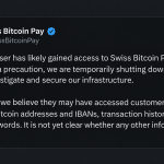 Swiss Bitcoin Pay Just Went Dark After a Mysterious Intruder