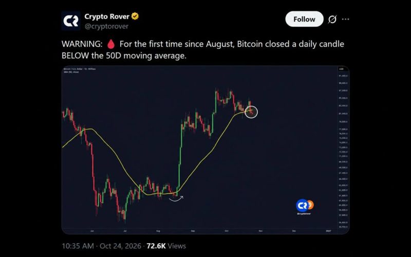 Bitcoin Slides Under $81K as Trump Breaks a Line Bulls Held Since August