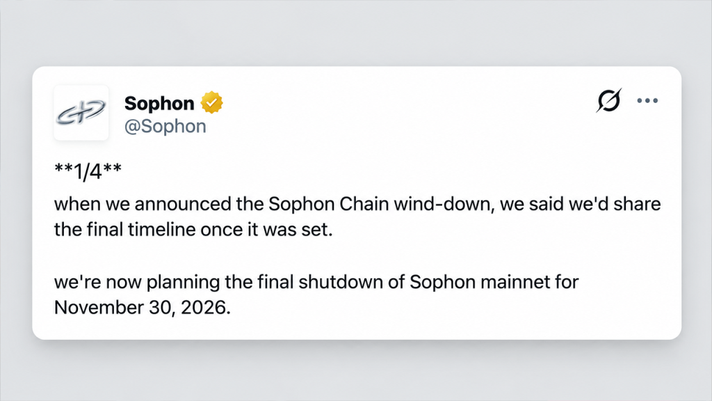 Sophon Set to Pull Plug on Layer 2 Network After $70M Funding Push – Bitcoin News
