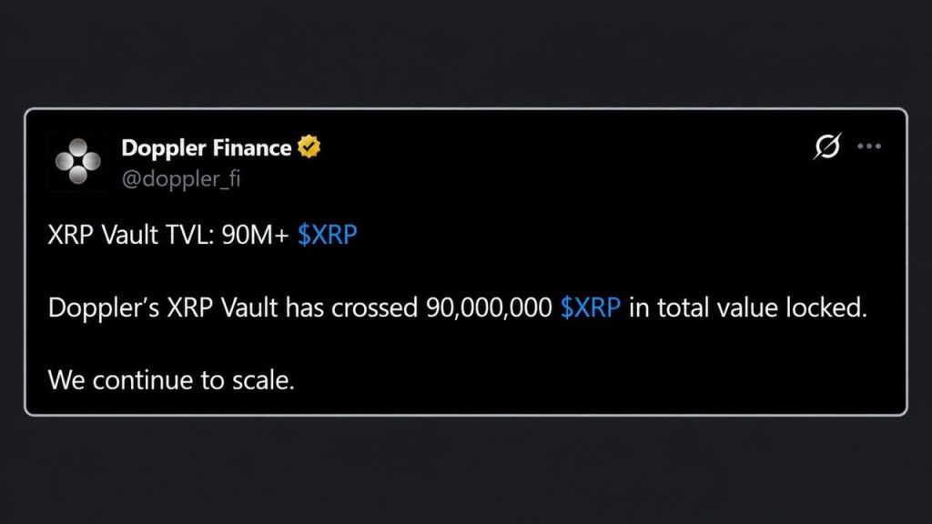 XRP Holders Have Now Parked 90 Million Coins in a Single Yield Vault